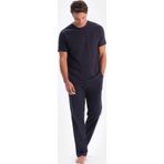 Yakamel Erkek Füme T-Shirt Alt Üst Penye Pijama Takımı
