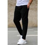 YAKAMEL Erkek Jogger Duble Paça Beli Bağcıklı Dokuma Pantolon