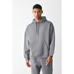 YAKAMEL Erkek Kapşonlu Kanguru Cep Kışlık Sweatshirt