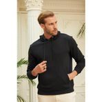 Yakamel Erkek Kapşonlu Kanguru Cepli Basic Sweatshirt