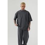 YAKAMEL Erkek kısa kollu pijama takımı bisiklet yaka dökümlü