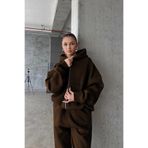 YAKAMEL KADIN 3 İPLİK OVERSİZE FERMUARLI SWEATSHİRT HIRKA EŞOFMAN TAKIMI