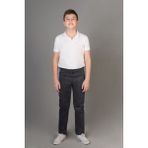 Yakamel Regular Rahat Kalıp Yüksek Bel Beli Lastikli Erkek Çocuk Okul Pantolonu - Füme - 7 Yaş