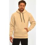 Yakamel Unisex Basic Vizon Hoodie 3 İplik Oversize Kapüşonlu Kangru Cepli Sweatshirt