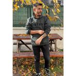Yakamel Unisex Tutev Nakışlı Baskılı Içi Polarlı Oversize Kapüşonlu Hoodie Sweatshirt