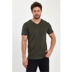 yakamor Erkek Compact Penye V Yaka T-shirt