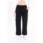 Yakamor Kadın Chino Cep Geniş Paça Pantolon - XL - Siyah
