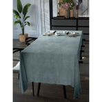 YAKAMOZ Açık Gri Kadife Dokulu Masa Örtüsü Dertsiz Velvet Touch Serisi - 130 x 170 cm
