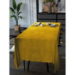 YAKAMOZ Balpeteği Sarısı Kadife Dokulu Masa Örtüsü Dertsiz Velvet Touch Serisi - 150 x 260 cm