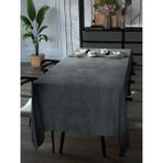 YAKAMOZ Gümüş Grisi Kadife Dokulu Masa Örtüsü Dertsiz Velvet Touch Serisi - 130 x 130 cm