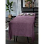 YAKAMOZ Lavanta Pembesi Kadife Dokulu Masa Örtüsü Dertsiz Velvet Touch Serisi - 150 x 260 cm