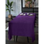 YAKAMOZ Tatlı Mor Kadife Dokulu Masa Örtüsü Dertsiz Velvet Touch Serisi - 130 x 130 cm