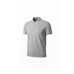 YAKE STORE Erkek Pike Kumaş Düğmeli Yaka Regular Fit Günlük Kısa Kol Tişört T-shirt - Gri - Gri