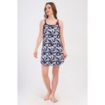 YAKE STORE KADIN P.SUPREM IP ASKILI FIYONKLU BIBILALI ETEGI OVAL TUNIK - DRESS BLUES