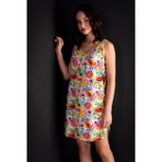 YAKE STORE KADIN P.SUPREM O YAKA GENIS ASKILI ETEGI OVAL CEPLI TUNIK - YELLOW