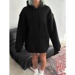 YAKE STORE Kapşonlu Üç İplik Penye Basic SweatShirt - Siyah - Siyah