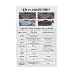 Yake Store Üçlü Mod Membran Gaming Klavye,%75 Düzen, 4000MAH Batarya, Rgb 14 Efekt, Tft Ekran, Type-C, Bluetooth 2.4g, Su Geçirmez, Win/mac Uyumlu, Multimedya Düğmeli | AF82 (Sarı Siyah - AF82) - Option-1 - 001-Renkli