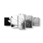 Yakından Gerbera Çiçeği Tablosu 127 x 56-5 Parçalı