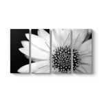 Yakından Gerbera Çiçeği Tablosu 129 x 70-4 Parçalı