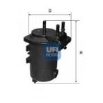 YAKIT FILTRESI RENAULT CLIO II 01-06 SYMBOL 01-09 NISSAN NOTE 06- MICRA III 03-10 1.5 dCI K9K DELIKLI - UFI 24.052.00