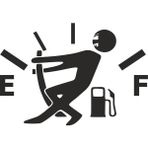 Yakıt Göstergesi Depo Kapağı Sticker Siyah - 1 - GTR