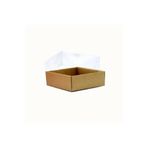 YakupBabada 9x9x3 cm Kraft Asetat Kapaklı Kutu (50 adet)
