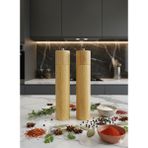 Yakut 25 cm Bambu Baharat Öğütücü ve Manuel El Değirmeni 2`li - Ahşap - Bej