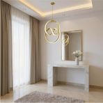 Yakut Gold Kasa Sarkıt Ledli Avize - Sarı