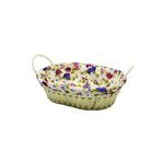 Yakut Renkli Bezli Oval Hasır Ekmek Sepeti 8821 RT-RYL-HMR14671