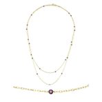 Yakut Taşlı Choker Kolye