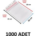 Yakutsan 1000 Adet Şeffaf Yapışkanlı Delikli Poşet - Opp Kendinden Yapışkanlı Parlak Poşet Delikli 32X45 cm
