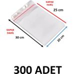Yakutsan 300 Adet Şeffaf Yapışkanlı Poşet - Opp Kendinden Yapışkanlı Parlak Poşet 20X30 cm