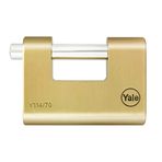 Yale Blister 90 mm Oval Kayar Pimli Pirinç Asma Kilit