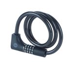 Yale Essential Güvenlikli Şifreli ve Anahtarlı Kablolu Kilit, YCC0/12/100/2, 140 mm, Örgü Çelik, 4 Haneli Kod, 2 Anahtar, Tuzlu Su Püskürtme Testinde 96 Saat Dayanıklılık, Bisiklete Monte Edilebilir