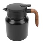 Yalıtımlı Çay Potu, 1000ml Termal Kahve Potu Paslanmaz Çelik İzolasyon Suyu Su İçecek Sürahi Dispenser Çay, Süt, Meyve Suyu, Buzlu İçecekler Ve Sıcak Su Için Filtre Ile (mat siyah)