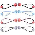 YALLNASL Kabarcık top saç bağları kızlar için Bobbles elastik saç bantları tokmaklar küçük kızlar için kaymaz at kuyruğu tutucular saç tokmakları boncuk saç bağları Scrunchie saç aksesuarları 8 adet