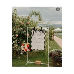 Yalova Design Karşılama Panosu Düğün & Nişan Beyaza Siyah Kurdale dahil
