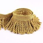 Yalulu Bullion püsküllü şerit, 3 metre polyester metalik püsküller, Bullion püsküllü bant, perde, kanepe, el işi ve dekorasyon için dekoratif şerit (altın)