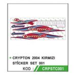 Yamaha Crypton 2004 Kırmızı Sticker Seti Komple Çıkartma
