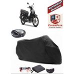 Yamaha Crypton Branda Siyah Arka Çanta Uyumlu(Topcase) Motosiket Brandası Motor Örtüsü Çadır Su Geçirmez Motosiklet Kılıfı Motor Brandası,lastikli,taşıma Torbalı