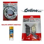 Yamaha Crypton C8 Fren Balata Takımı Ön Ve Arka Ob4311