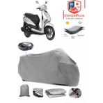 Yamaha Delight Branda Gri Arka Çanta Uyumlu(Topcase) Motosiket Brandası Motor Örtüsü Çadır Su Geçirmez Motosiklet Kılıfı Motor Brandası,lastikli,taşıma Torbalı