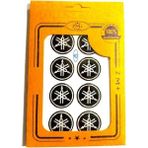 Yamaha Koruma Takozu Damla Etiket Sticker Ø28 mm Siyah-Beyaz