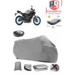 Yamaha Mt-07 Abs Branda Gri Arka Çanta Uyumlu(Topcase) Motosiket Brandası Motor Örtüsü Çadır Su Geçirmez Motosiklet Kılıfı Motor Brandası,lastikli,taşıma Torbalı