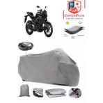 Yamaha Mt-25 Branda Gri Arka Çanta Uyumlu(Topcase) Motosiket Brandası Motor Örtüsü Çadır Su Geçirmez Motosiklet Kılıfı Motor Brandası,lastikli,taşıma Torbalı