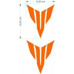 Yamaha mt Logo 5 x 5 cm Turuncu Sticker 2 Li Set