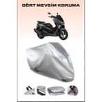Yamaha Nmax 155 Uyumlu Motorsiklet Branda, Motor Örtüsü - Gri, Arka Çanta ve Kilit Uyumsuz