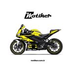Yamaha R25 Sarı Ferrari Sticker Tasarım
