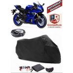 Yamaha R7 Branda Siyah Arka Çanta Uyumlu(Topcase) Motosiket Brandası Motor Örtüsü Çadır Su Geçirmez Motosiklet Kılıfı Motor Brandası,lastikli,taşıma Torbalı
