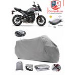 Yamaha Tracer 900 Branda Gri Arka Çanta Uyumlu(Topcase) Motosiket Brandası Motor Örtüsü Çadır Su Geçirmez Motosiklet Kılıfı Motor Brandası,lastikli,taşıma Torbalı